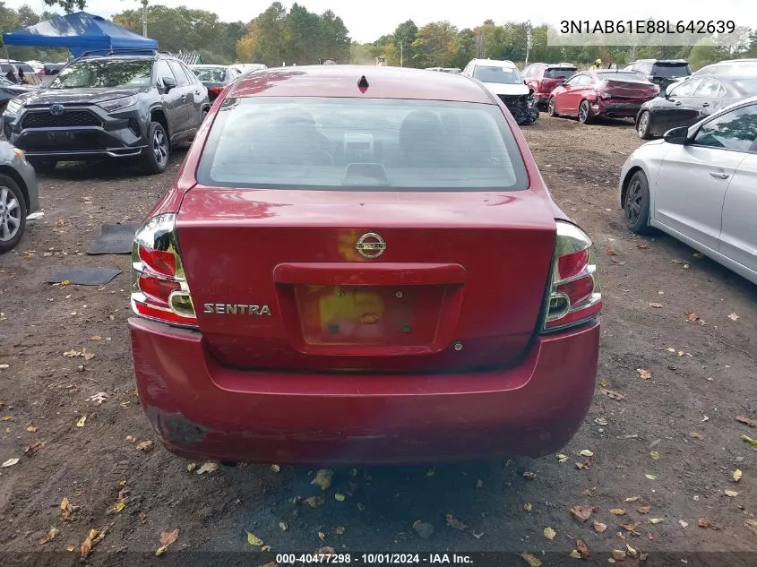 2008 Nissan Sentra 2.0S VIN: 3N1AB61E88L642639 Lot: 40477298