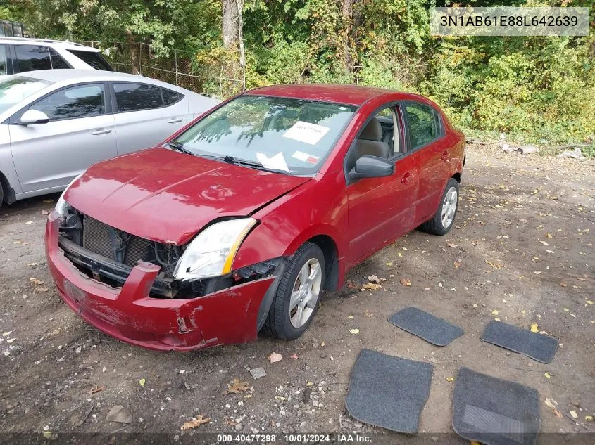 2008 Nissan Sentra 2.0S VIN: 3N1AB61E88L642639 Lot: 40477298