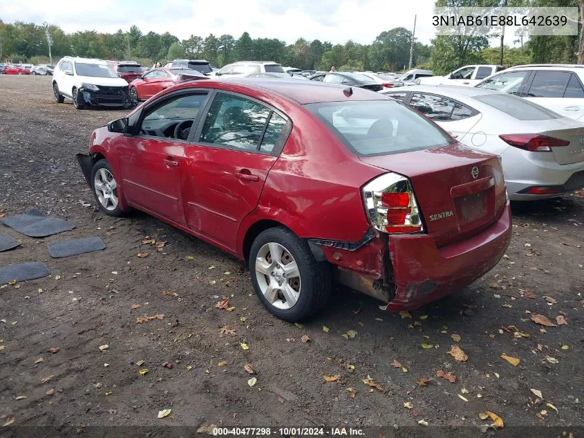 2008 Nissan Sentra 2.0S VIN: 3N1AB61E88L642639 Lot: 40477298