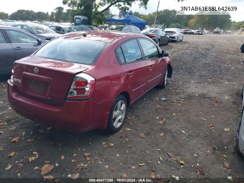 2008 Nissan Sentra 2.0S VIN: 3N1AB61E88L642639 Lot: 40477298