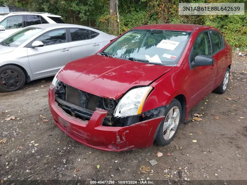 2008 Nissan Sentra 2.0S VIN: 3N1AB61E88L642639 Lot: 40477298