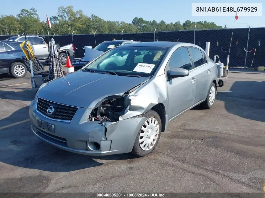 2008 Nissan Sentra 2.0S VIN: 3N1AB61E48L679929 Lot: 40505201