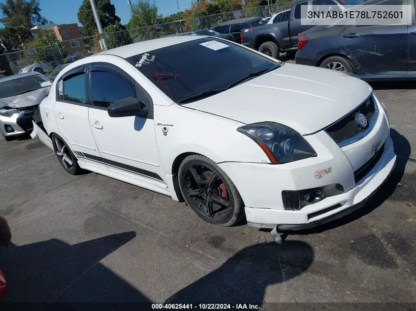 2008 Nissan Sentra 2.0S VIN: 3N1AB61E78L752601 Lot: 40625441