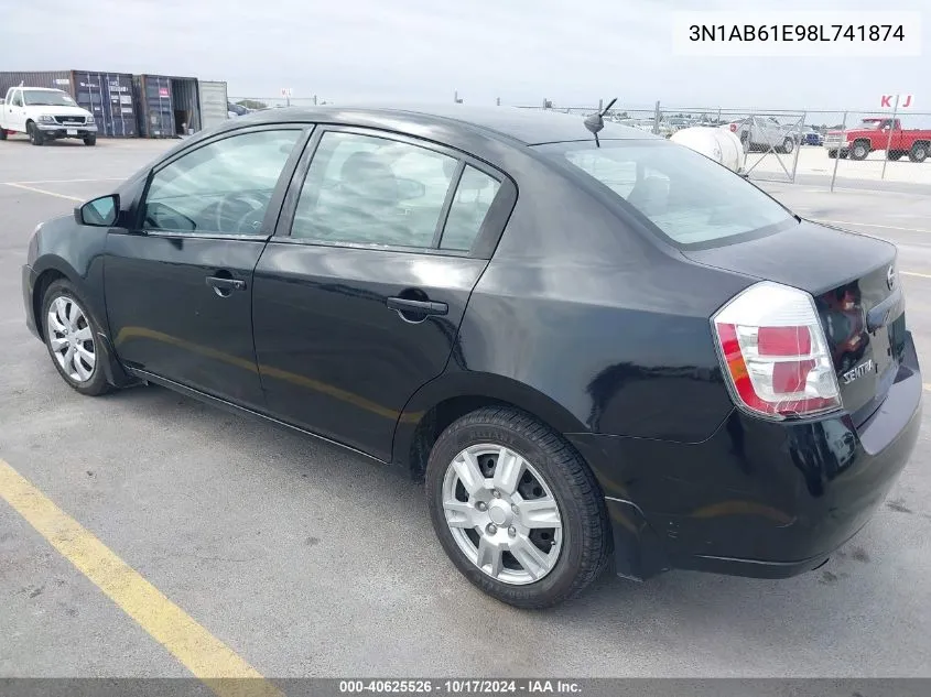 3N1AB61E98L741874 2008 Nissan Sentra 2.0S