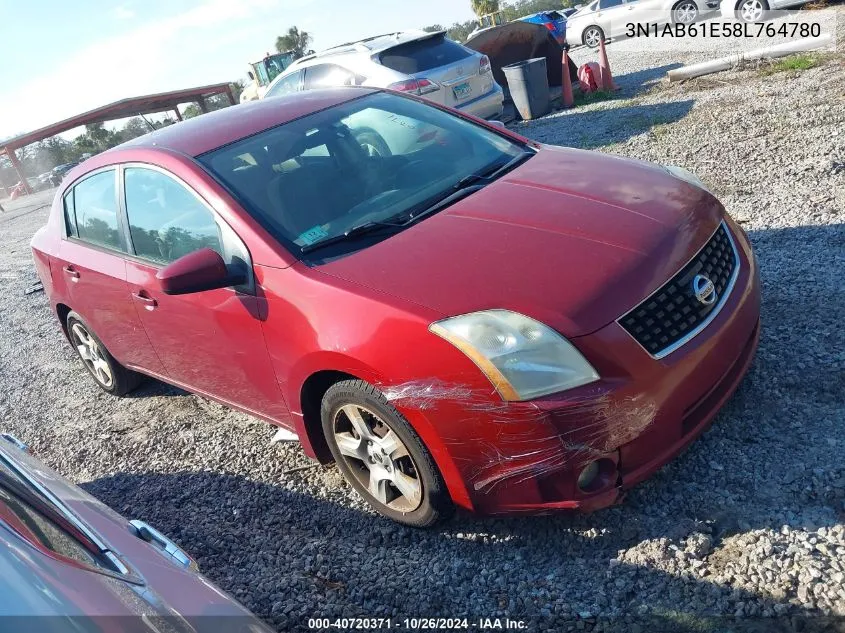 2008 Nissan Sentra 2.0S VIN: 3N1AB61E58L764780 Lot: 40720371