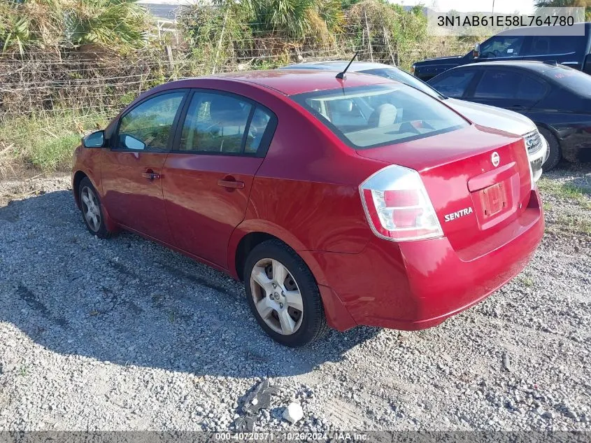 2008 Nissan Sentra 2.0S VIN: 3N1AB61E58L764780 Lot: 40720371