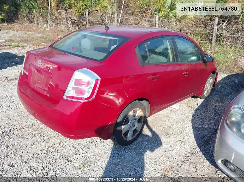 2008 Nissan Sentra 2.0S VIN: 3N1AB61E58L764780 Lot: 40720371