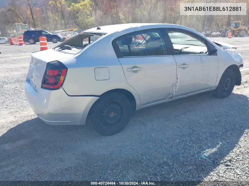 3N1AB61E88L612881 2008 Nissan Sentra 2.0S