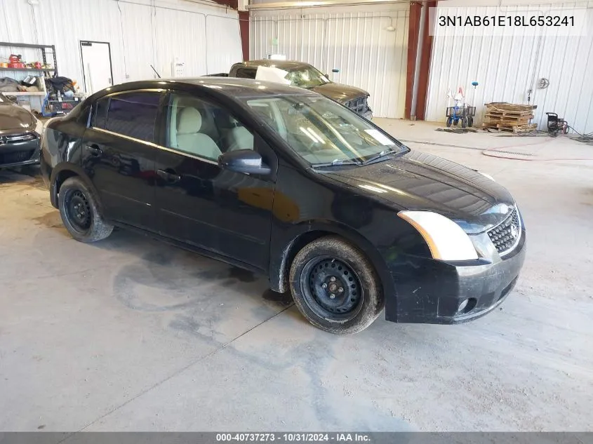 2008 Nissan Sentra 2.0S VIN: 3N1AB61E18L653241 Lot: 40737273