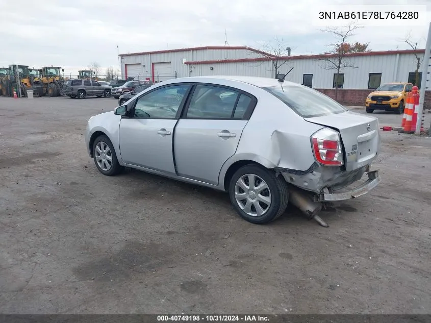 2008 Nissan Sentra 2.0S VIN: 3N1AB61E78L764280 Lot: 40749198