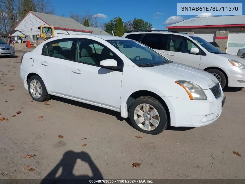 2008 Nissan Sentra 2.0 VIN: 3N1AB61E78L711370 Lot: 40763035