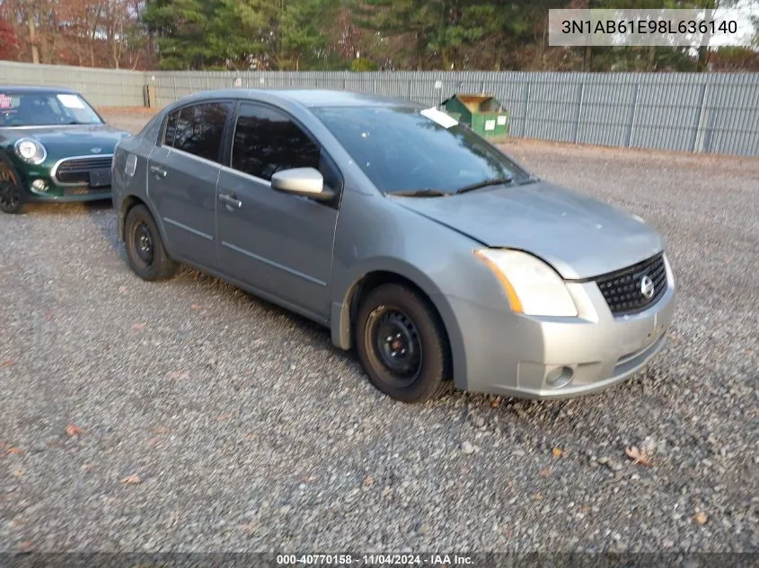 2008 Nissan Sentra 2.0 VIN: 3N1AB61E98L636140 Lot: 40770158