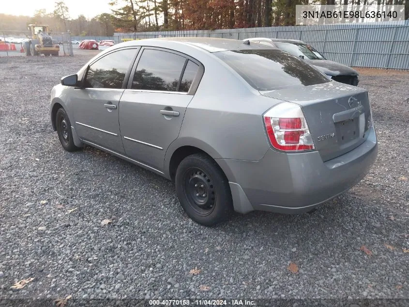 2008 Nissan Sentra 2.0 VIN: 3N1AB61E98L636140 Lot: 40770158