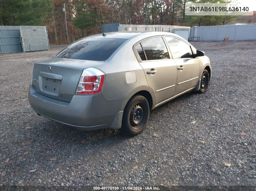 2008 Nissan Sentra 2.0 VIN: 3N1AB61E98L636140 Lot: 40770158