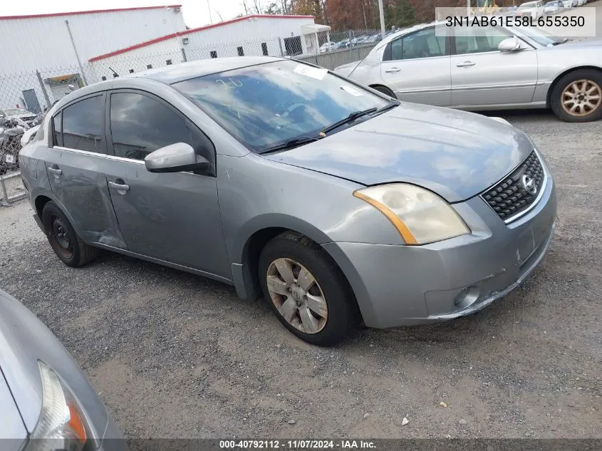 2008 Nissan Sentra 2.0 VIN: 3N1AB61E58L655350 Lot: 40792112