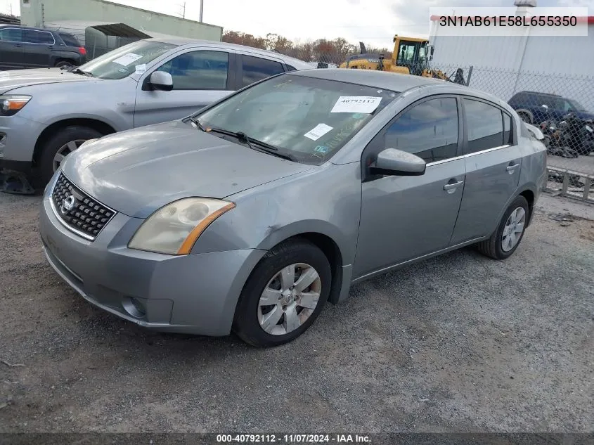 2008 Nissan Sentra 2.0 VIN: 3N1AB61E58L655350 Lot: 40792112