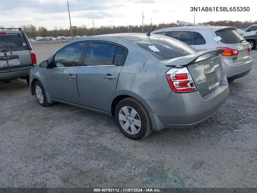 2008 Nissan Sentra 2.0 VIN: 3N1AB61E58L655350 Lot: 40792112