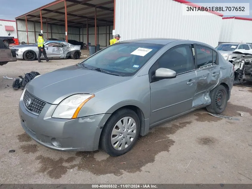 2008 Nissan Sentra 2.0S VIN: 3N1AB61E88L707652 Lot: 40805532