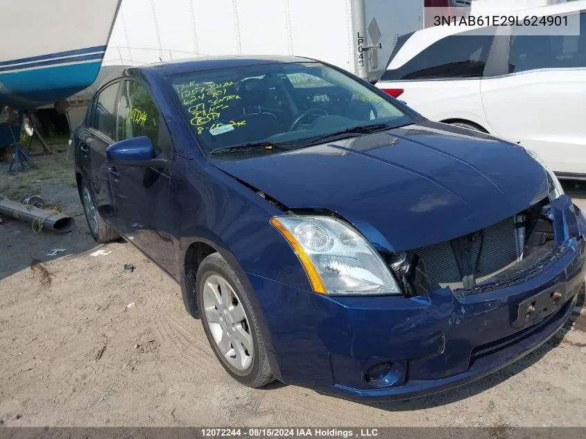 2009 Nissan Sentra 2.0 Sl VIN: 3N1AB61E29L624901 Lot: 12072244