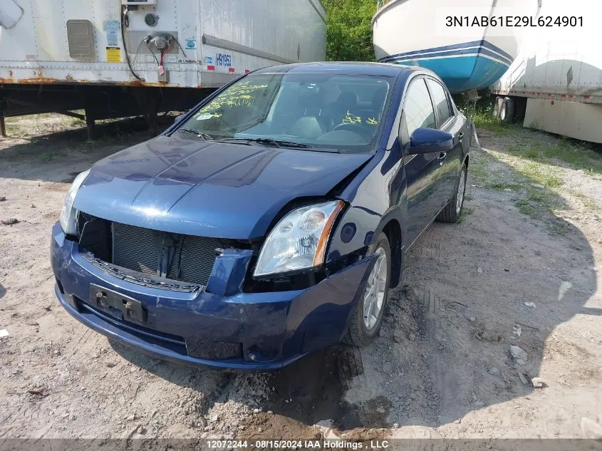 2009 Nissan Sentra 2.0 Sl VIN: 3N1AB61E29L624901 Lot: 12072244