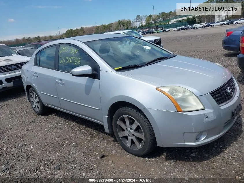 2009 Nissan Sentra 2.0 VIN: 3N1AB61E79L690215 Lot: 39279490