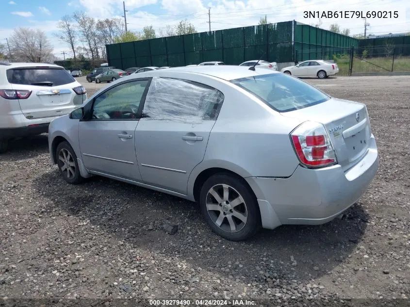 2009 Nissan Sentra 2.0 VIN: 3N1AB61E79L690215 Lot: 39279490