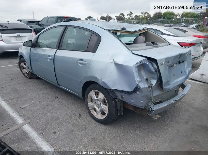 2009 Nissan Sentra 2.0S VIN: 3N1AB61E59L652529 Lot: 39453209