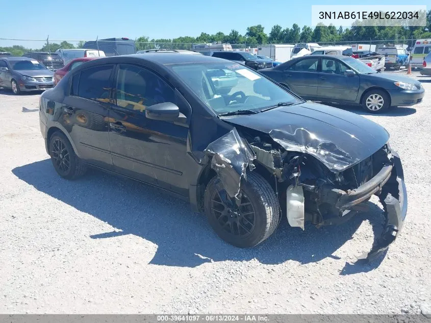 2009 Nissan Sentra 2.0S VIN: 3N1AB61E49L622034 Lot: 39641097