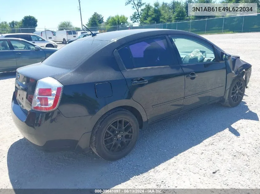 2009 Nissan Sentra 2.0S VIN: 3N1AB61E49L622034 Lot: 39641097