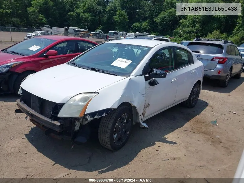 2009 Nissan Sentra 2.0S VIN: 3N1AB61E39L650438 Lot: 39684700