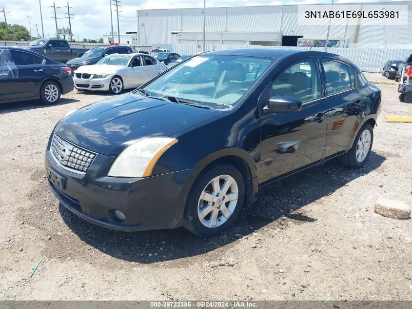 2009 Nissan Sentra 2.0Sl VIN: 3N1AB61E69L653981 Lot: 39722385