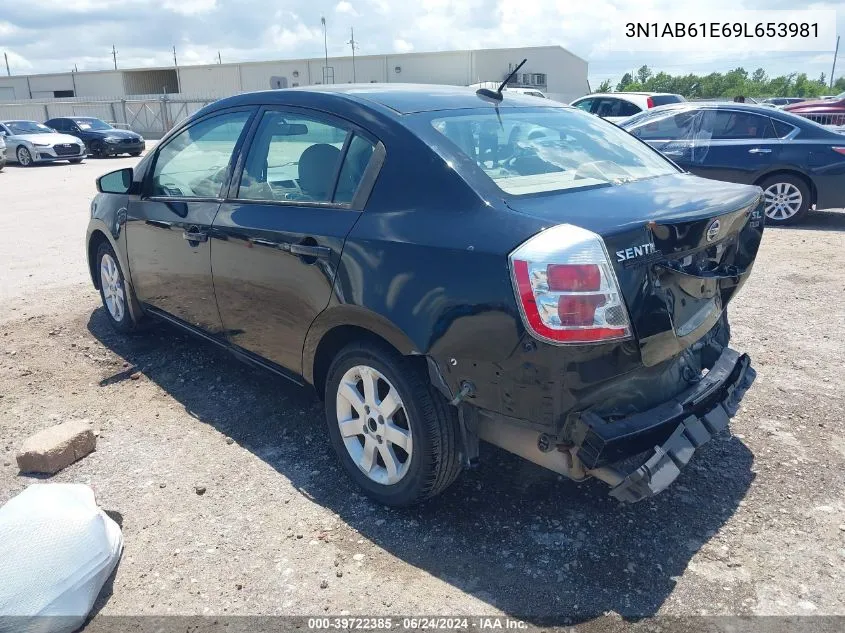 2009 Nissan Sentra 2.0Sl VIN: 3N1AB61E69L653981 Lot: 39722385