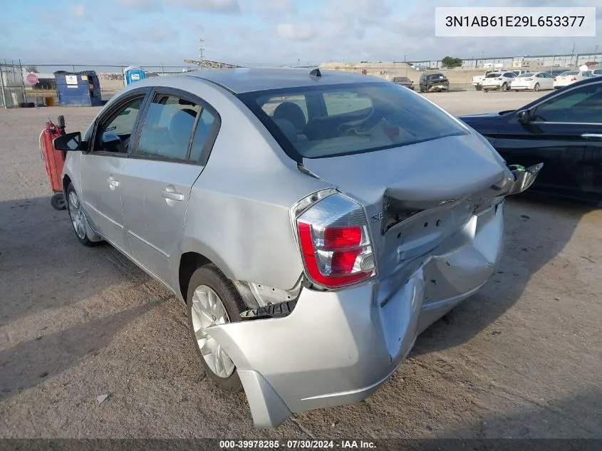 2009 Nissan Sentra 2.0S VIN: 3N1AB61E29L653377 Lot: 39978285