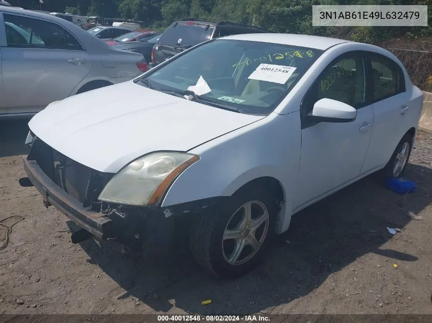 2009 Nissan Sentra 2.0 VIN: 3N1AB61E49L632479 Lot: 40012548