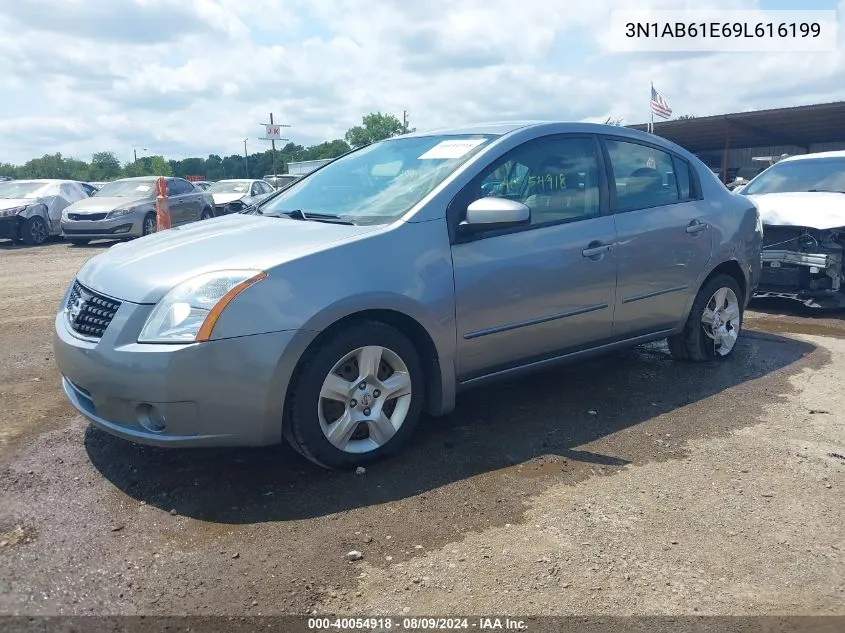 2009 Nissan Sentra 2.0S VIN: 3N1AB61E69L616199 Lot: 40054918