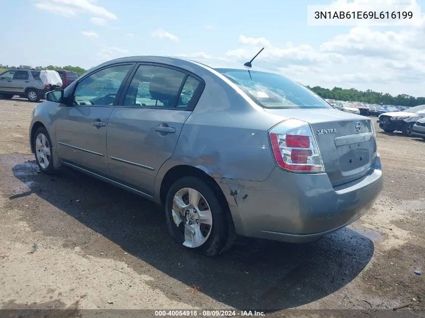 2009 Nissan Sentra 2.0S VIN: 3N1AB61E69L616199 Lot: 40054918