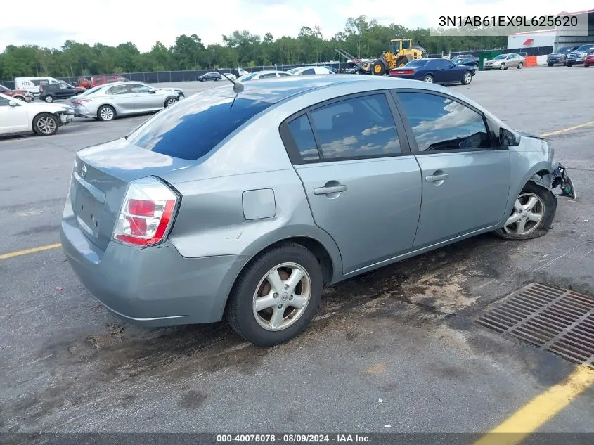 2009 Nissan Sentra 2.0 VIN: 3N1AB61EX9L625620 Lot: 40075078