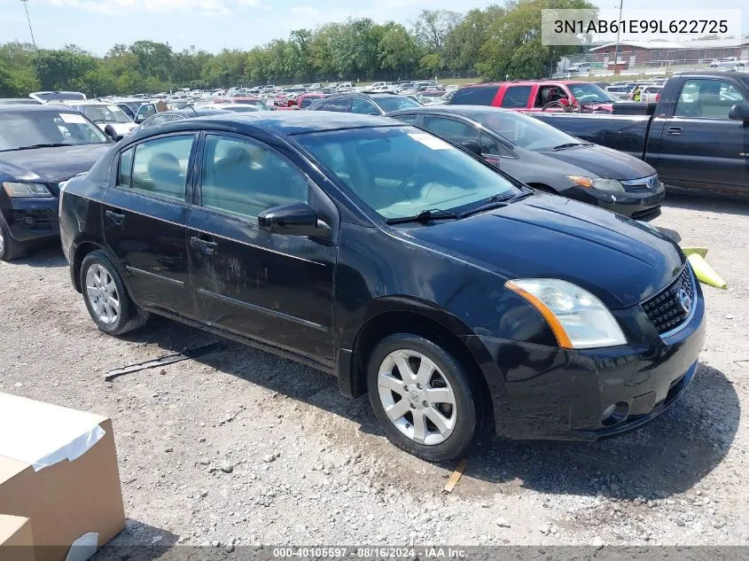 2009 Nissan Sentra 2.0S VIN: 3N1AB61E99L622725 Lot: 40105597