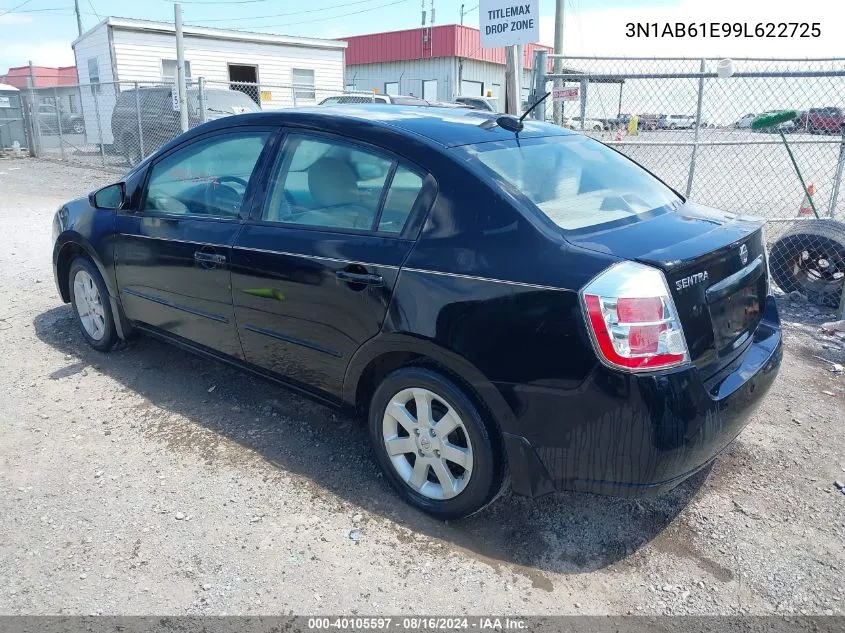 2009 Nissan Sentra 2.0S VIN: 3N1AB61E99L622725 Lot: 40105597