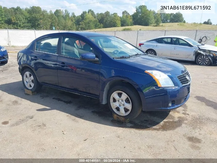 3N1AB61E89L671592 2009 Nissan Sentra 2.0S