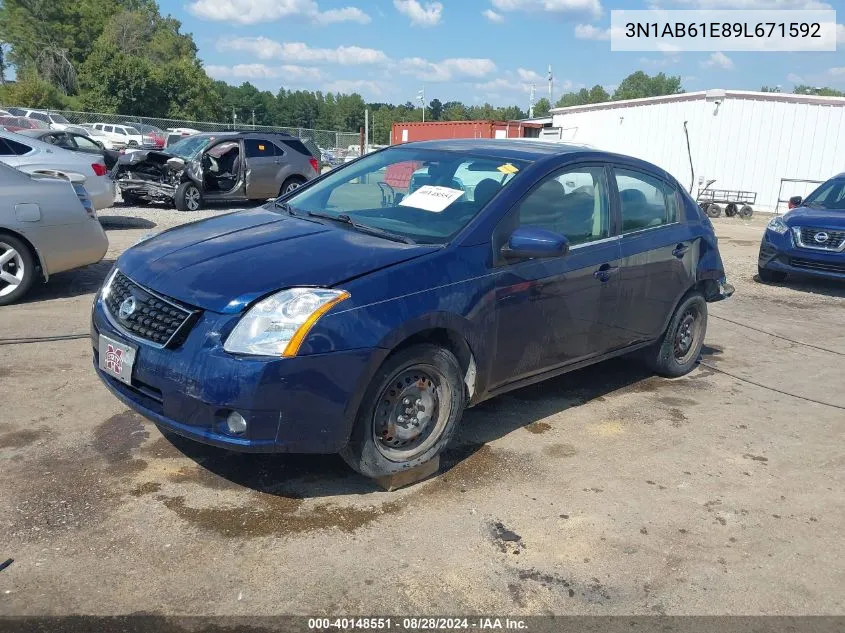 3N1AB61E89L671592 2009 Nissan Sentra 2.0S