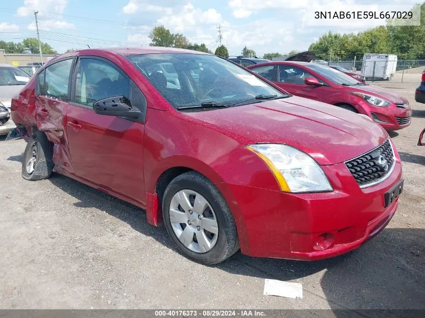 2009 Nissan Sentra 2.0 VIN: 3N1AB61E59L667029 Lot: 40176373