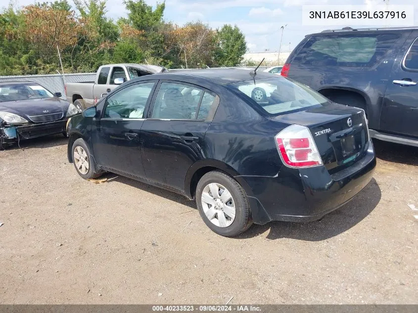 2009 Nissan Sentra 2.0 VIN: 3N1AB61E39L637916 Lot: 40233523