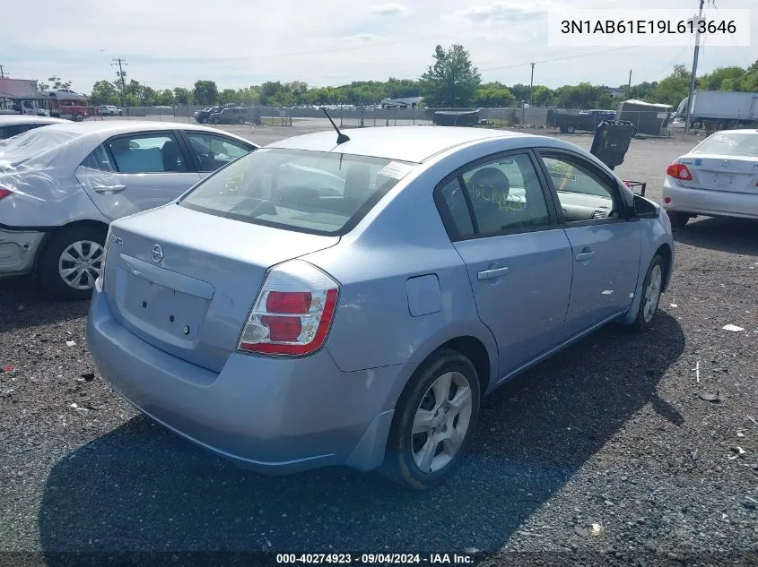 2009 Nissan Sentra 2.0S VIN: 3N1AB61E19L613646 Lot: 40274923