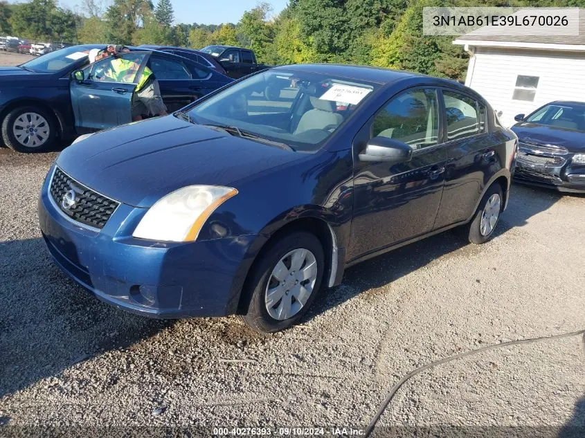 2009 Nissan Sentra 2.0 VIN: 3N1AB61E39L670026 Lot: 40276393