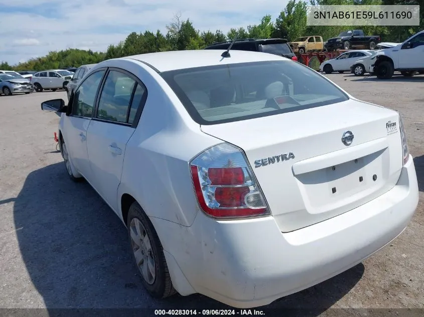 2009 Nissan Sentra 2.0 VIN: 3N1AB61E59L611690 Lot: 40283014