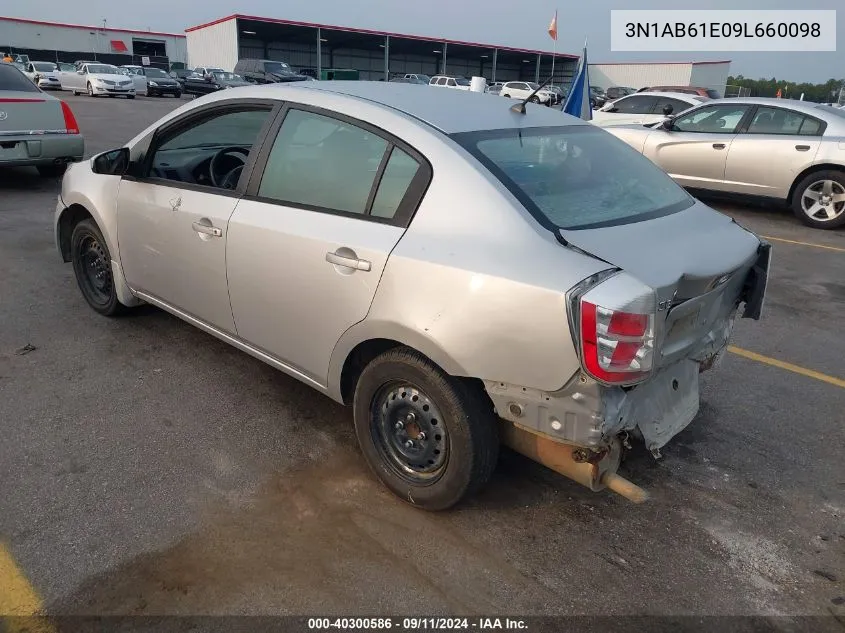 2009 Nissan Sentra 2.0S VIN: 3N1AB61E09L660098 Lot: 40300586