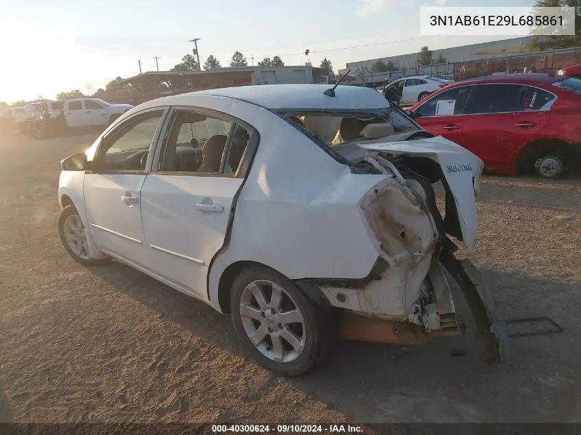 2009 Nissan Sentra 2.0/2.0S/2.0Sl VIN: 3N1AB61E29L685861 Lot: 40300624