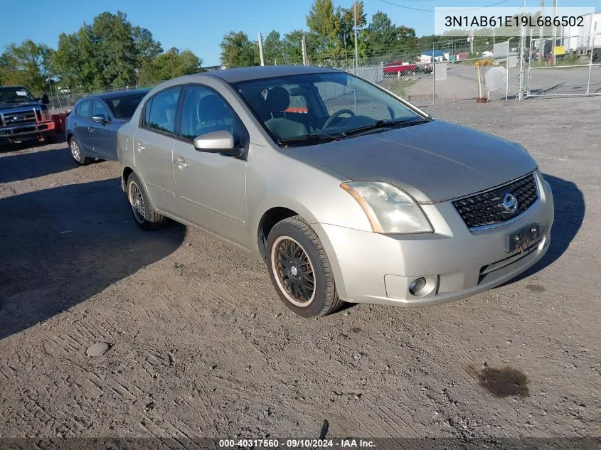 2009 Nissan Sentra 2.0/2.0S/2.0Sl VIN: 3N1AB61E19L686502 Lot: 40317560