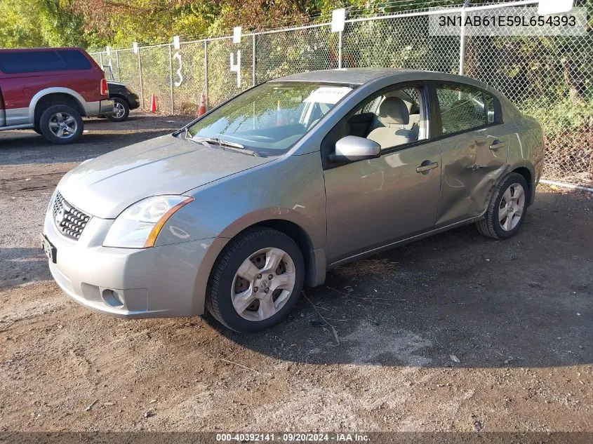 2009 Nissan Sentra 2.0S VIN: 3N1AB61E59L654393 Lot: 40392141